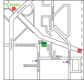 Lageplan sports ZUGERLAND